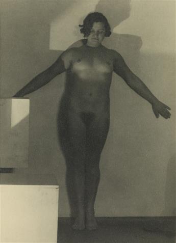 FRANTIŠEK DRTIKOL (1868-1944) Pair of real photo postcard nude studio studies.